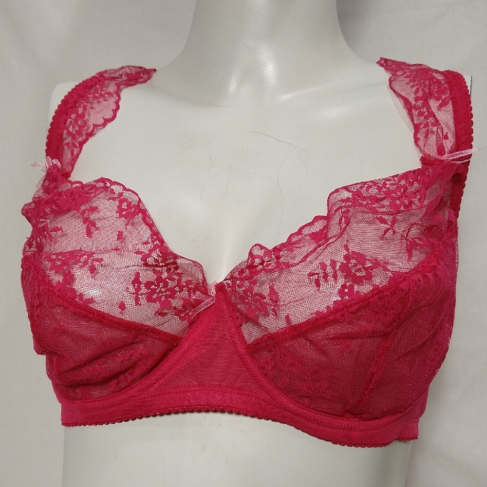 Adore Me Fuchsia Lace Bra